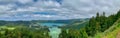 Beautiful panoramic view of a Lagoa do Fogo crater lake in Azores, Portugal