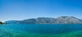 Beautiful panoramic view of Lake Garda. View of Limone Sul Garda resort city, Italy Royalty Free Stock Photo