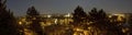 Beautiful panoramic view from Letna park at the Prague cityscape at night Royalty Free Stock Photo