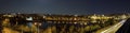 Beautiful panoramic view from Letna park at the Prague cityscape at night Royalty Free Stock Photo