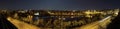 Beautiful panoramic view from Letna park at the Prague cityscape at night Royalty Free Stock Photo