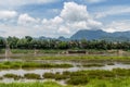 Beautiful panoramic view of Luang Prabang on the banks of the Mekong River, Laos Royalty Free Stock Photo