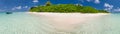 Beautiful panoramic view of Maldive Island Royalty Free Stock Photo