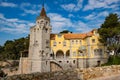 View of the medieval castle. Cascais. Portugal.