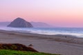 Beautiful  panoramic view of Morro bay and Morro Rock at sunset. California. USA Royalty Free Stock Photo