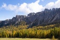 Beautiful panoramic view of the mountain at Dolomiti world heritage site in Cortina dÃ¢â¬â¢ Ampezzo Italy Royalty Free Stock Photo