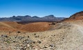 Beautiful panoramic view on the mountain ridge from Teide Volcano, Tenerife, Canary Islands Royalty Free Stock Photo