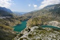 Beautiful panoramic view of the mountains and the river in the Sulak Canyon on a sunny summer day. Dagestan Royalty Free Stock Photo