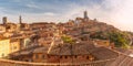 Siena at sunset, Tuscany, Italy Royalty Free Stock Photo