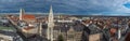 Munich, Germany - December 31st 2022: Panoramic view over the city of Munich with Frauenkirche and town hall Royalty Free Stock Photo