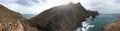 Panoramic view of Madeira island beautiful landscape of Ponta de Sao Lourenco cliffs, rocks and mountains,, Madeira island, Port