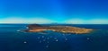 Beautiful panoramic view over the small island known as Isla de Lobos near Corralejo Royalty Free Stock Photo
