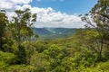 Beautiful panoramic view over tropical rain forest tree canopies Royalty Free Stock Photo