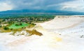 Beautiful panoramic view of Pamukkale, Turkey Royalty Free Stock Photo