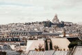 Beautiful panoramic view of Paris with the Basilica of the Sacred Hear Royalty Free Stock Photo