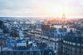 Beautiful panoramic view of Paris