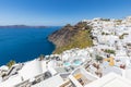 Beautiful white architecture on Santorini island, Greece. Amazing summer landscape Royalty Free Stock Photo