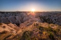 Beautiful panoramic view of Red Valley, Cappadocia, Turkey on sunset. natiral background