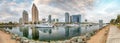 Beautiful panoramic view of San Diego port and city skyline at s Royalty Free Stock Photo
