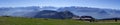 Beautiful panoramic view of the Swiss Alps seen from Rigi Peak Royalty Free Stock Photo