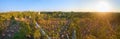 Beautiful panoramic view of the temple complex Maha Bodhi Ta Htaung with a field of seated Buddhas in Monywa Township, Sagaing,