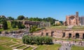 Beautiful panoramic view of the temple of Venus and the Sacred road