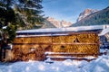Beautiful panoramic view to the Sellaronda - the largest ski carousel in Europe - skiing the four most famous passes in the
