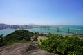 Beautiful Panoramic View of Vitoria City with Terceira Ponte Bridge, Espirito Santo, Brazil Royalty Free Stock Photo