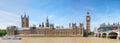 Beautiful panoramic view of Westminster Palace and river Thames, London