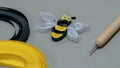 beautiful paper quilled bee for craft projects