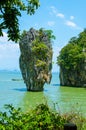 Beautiful paradise place on James Bond island Khao Phing Kan stone. Phuket Thailand nature. Asia travel photography Royalty Free Stock Photo