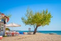 Beautiful Paralia Katerini beach, Greece Royalty Free Stock Photo