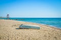 Beautiful Paralia Katerini beach, Greece Royalty Free Stock Photo