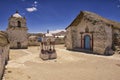 Beautiful Parinacota village church exterior, circa Putre, Chile. Royalty Free Stock Photo