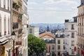 Beautiful Paris cityscape seen from Montmartre hill, Paris, Fran Royalty Free Stock Photo