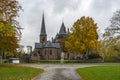 From this beautiful park in autumn colors you have a beautiful view of the chapel of castle De Haar