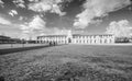 Beautiful Park with buildings, Infrared view