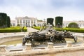 Beautiful park in the courtyard of national palace in Queluz, Portugal