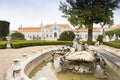 Beautiful park in the courtyard of national palace in Queluz, Portugal Royalty Free Stock Photo