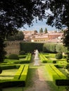 The beautiful park known as Horti Leonini. It is a public garden opened even in 1581 Royalty Free Stock Photo