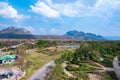 Beautiful park in Mae Moh district Royalty Free Stock Photo