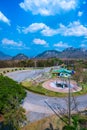 Beautiful park in Mae Moh district Royalty Free Stock Photo