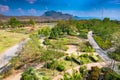 Beautiful park in Mae Moh district Royalty Free Stock Photo