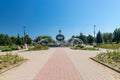 Beautiful park on a summer sunny day in Alba Iulia, Romania