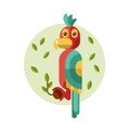 Beautiful parrot icon