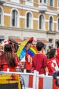 Beautiful participants. Gay pride at Copenhagen, year 2018
