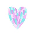 Beautiful pastel paint heart shape.