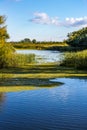 Beautiful pastoral scene of the Dnipro River in Ukraine
