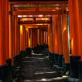 Beautiful path at Fushimi Inari shrine lined with thousands of Torii gates at Kyoto, Japan Royalty Free Stock Photo