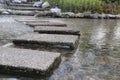 The beautiful path way of walking trail in a garden. Royalty Free Stock Photo